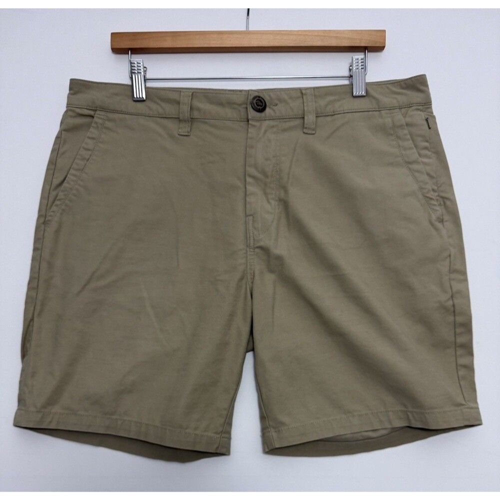 Roark Porter 3.0 Shorts Men's Size 34 Khaki Tan Chino Stretch Casual Hike RS306